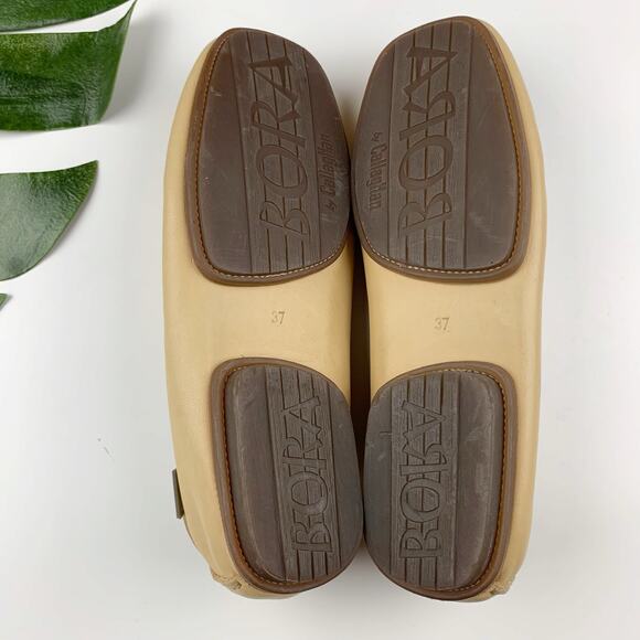 Callaghan Moccasins Slip On Shoes Tan Leather Flats Women's 37 US 6.5 - Picture 12 of 14